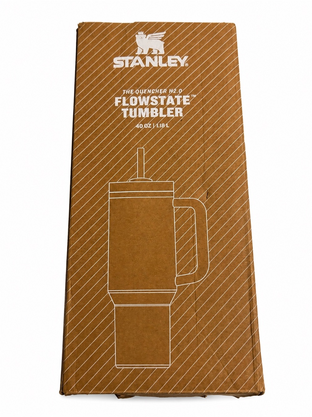Stanley Quencher H2.0 FlowState Tumbler 40 oz Blue NEW in Box w/ Bent Straw - Picture 6 of 8